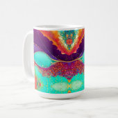 Hübsche Abstrakte Strandkunst Kaffeetasse (Vorderseite Links)