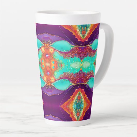 Hübsche Abstrakte Strandkunst Milchtasse (Rechte Ecke)