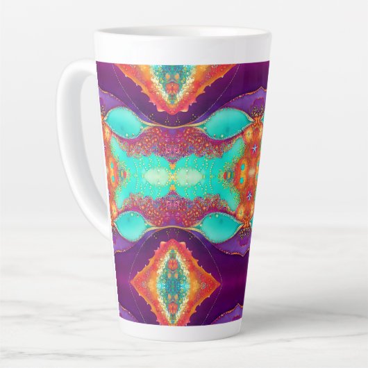 Hübsche Abstrakte Strandkunst Milchtasse (Linke Ecke)