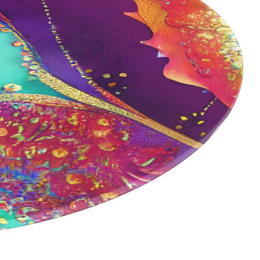 Hübsche Abstrakte Strandkunst Schneidebrett (Ecke)