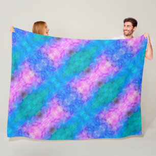Hübsche, Abstrakte Streifen, rosa, blau, Aqua Fleecedecke