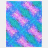 Hübsche, Abstrakte Streifen, rosa, blau, Aqua Fleecedecke (Vorderseite)