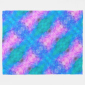 Hübsche, Abstrakte Streifen, rosa, blau, Aqua Fleecedecke (Vorderseite (Horizontal))
