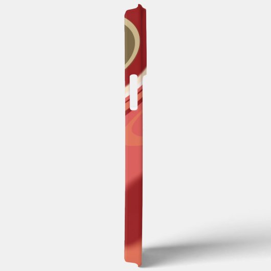 Hübsche Abstrakte Swirt Rote Inspirivity Modern Case-Mate iPhone Hülle (Rückseite / Rechts)