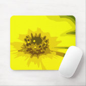 Hübsche Abstrakte Vivid Yellow Daisy Blume Mousepad (Mit Mouse)