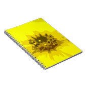 Hübsche Abstrakte Vivid Yellow Daisy Blume Notizblock (Rechte Seite)