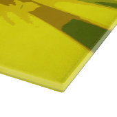 Hübsche Abstrakte Vivid Yellow Daisy Blume Schneidebrett (Ecke)