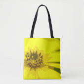 Hübsche Abstrakte Vivid Yellow Daisy Blume Tasche (Vorderseite)
