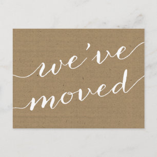 Hübsche Adressenänderung der Kalligraphie- Ankündigungspostkarte