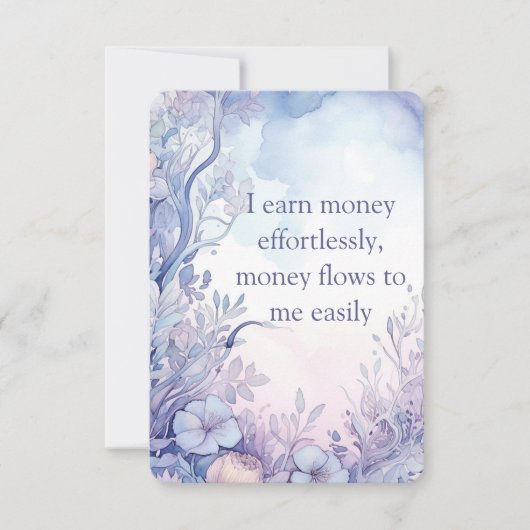 Hübsche Affirmationskarten, Lila Anführungszeichen (Vorderseite)