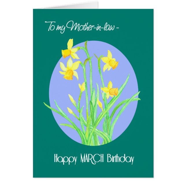 Hübsche Affodils März Geburtstag für Schwiegermutt (Vorne)