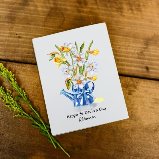 Hübsche affodils St. David's Day personalisiert