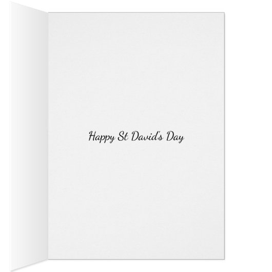 Hübsche affodils St. David's Day personalisiert (Innen (Rechts))