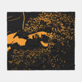 Hübsche Afrikanerin mit afro-haargeschmücktem Port Fleecedecke (Vorderseite (Horizontal))