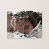 Hübsche afrikanische amerikanische Frau Puzzle (Horizontal)