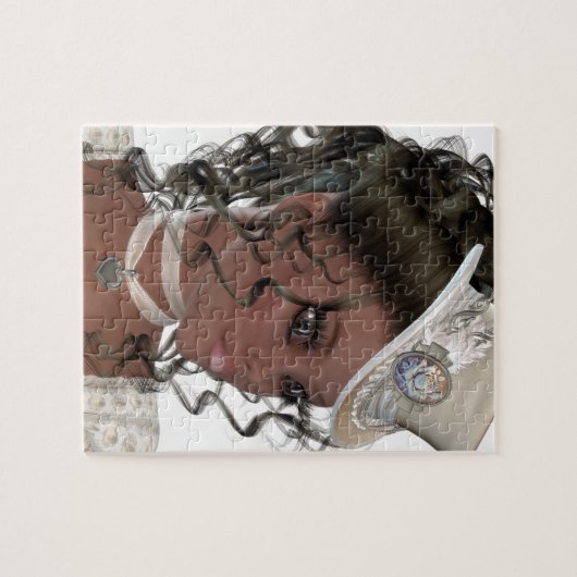 Hübsche afrikanische amerikanische Frau Puzzle (Horizontal)