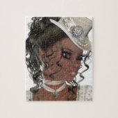 Hübsche afrikanische amerikanische Frau Puzzle (Vertikal)