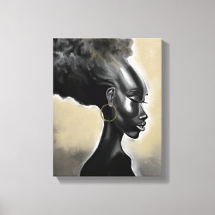 Hübsche afrikanische Frau Canvas Print Leinwanddruck
