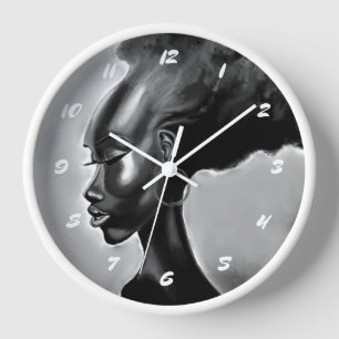 Hübsche afrikanische Wall-Uhr - Malerei Uhr