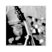 Hübsche akustische Gitarre Gummistempel (Prägung)