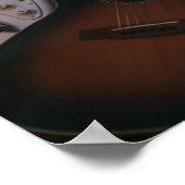 Hübsche akustische Gitarre Poster (Ecke)