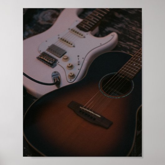 Hübsche akustische Gitarre Poster (Vorne)