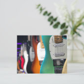 Hübsche akustische Gitarre Postkarte (Stehend Vorderseite)
