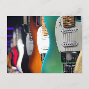 Hübsche akustische Gitarre Postkarte