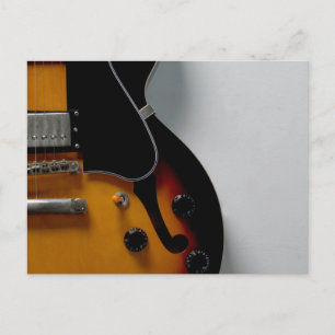 Hübsche akustische Gitarre Postkarte