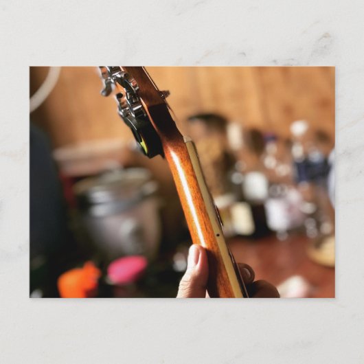 Hübsche akustische Gitarre Postkarte (Vorderseite)