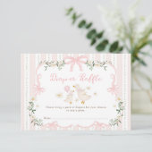 Hübsche Alberne Gänse-Coquette-Bow-Windeln Begleitkarte (Stehend Vorderseite)