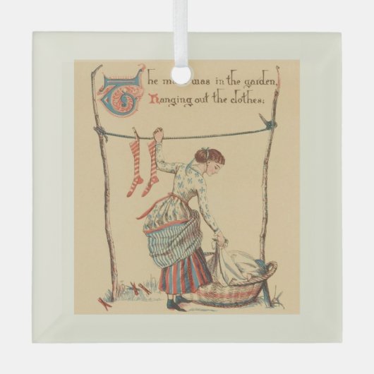 Hübsche alte Dame Ornament Aus Glas (Vorderseite)