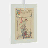 Hübsche alte Dame Ornament Aus Glas (Vorderseite Rechts)