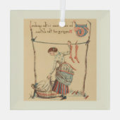 Hübsche alte Dame Ornament Aus Glas (Rückseite)