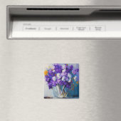 Hübsche alte lila Blumen Magnet (In Situ (Geschirrspüler))