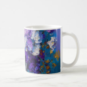 Hübsche alte violette Blumen Kaffeetasse
