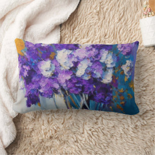 Hübsche alte violette Blumen Lendenkissen