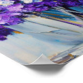 Hübsche alte violette Blumen Poster (Ecke)