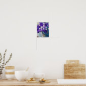 Hübsche alte violette Blumen Poster (Küche)