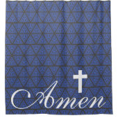 hübsche AMEN mit CROSS auf Entwurfsmuster | Duschvorhang (Vorderseite)