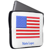 Hübsche amerikanische Flagge Laptopschutzhülle (Vorne Rechts)