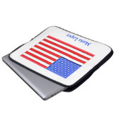 Hübsche amerikanische Flagge Laptopschutzhülle (Vorne Knopf)