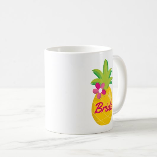 Hübsche Ananas-Bride Kaffeetasse (VorderseiteRechts)
