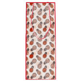 Hübsche Ananas mit rotem Hintergrund Geschenktüte Für Weinflaschen (Rückseite)