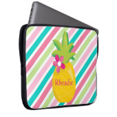 Hübsche Ananas mit Streifen Laptopschutzhülle (Vorne Rechts)