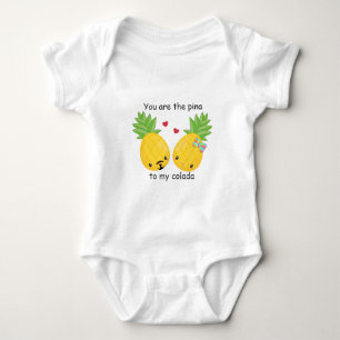 Hübsche Ananas Tropisches Pina Colada Romantisch Baby Strampler