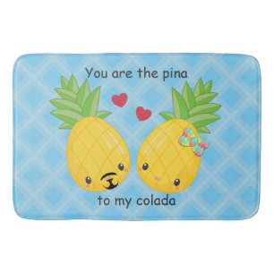 Hübsche Ananas Tropisches Pina Colada Romantisch Badematte