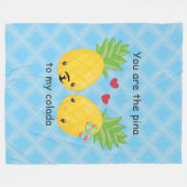 Hübsche Ananas Tropisches Pina Colada Romantisch Fleecedecke (Vorderseite (Horizontal))