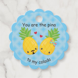 Hübsche Ananas Tropisches Pina Colada Romantisch Geschenkanhänger