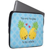 Hübsche Ananas Tropisches Pina Colada Romantisch Laptopschutzhülle (Vorne Rechts)